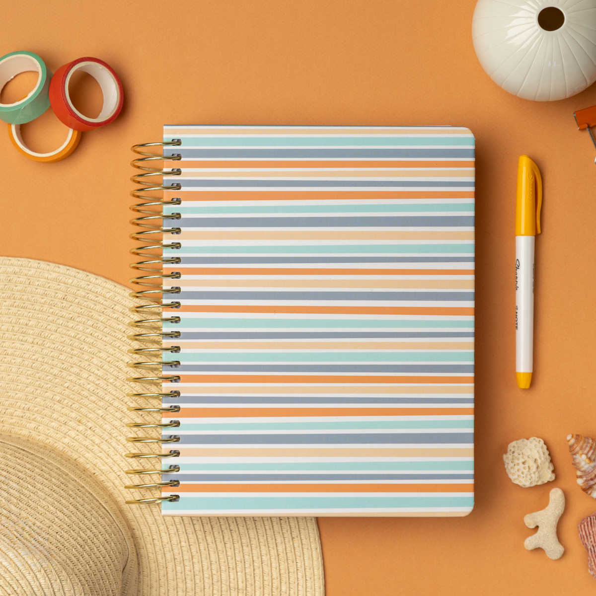 2027 Weekly Planner - Sunset Stripe