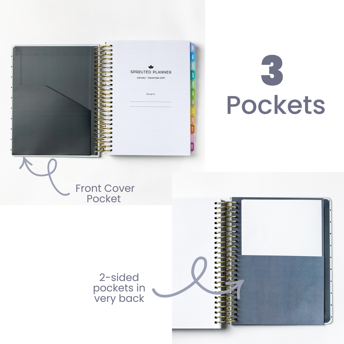 2027 Weekly Planner - Moonlit Dots
