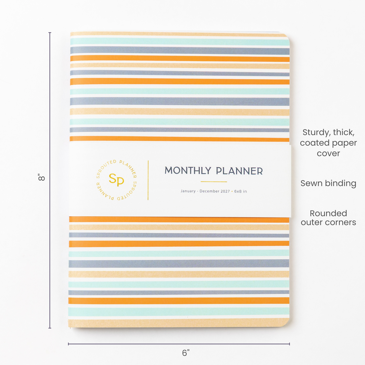 2027 Monthly Planner - Sunset Stripe