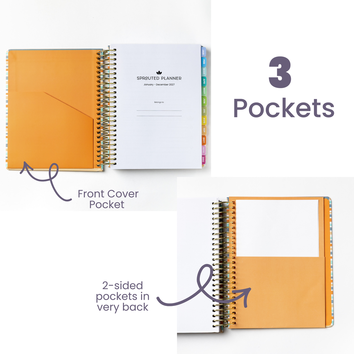 2027 Weekly Planner - Sunset Stripe