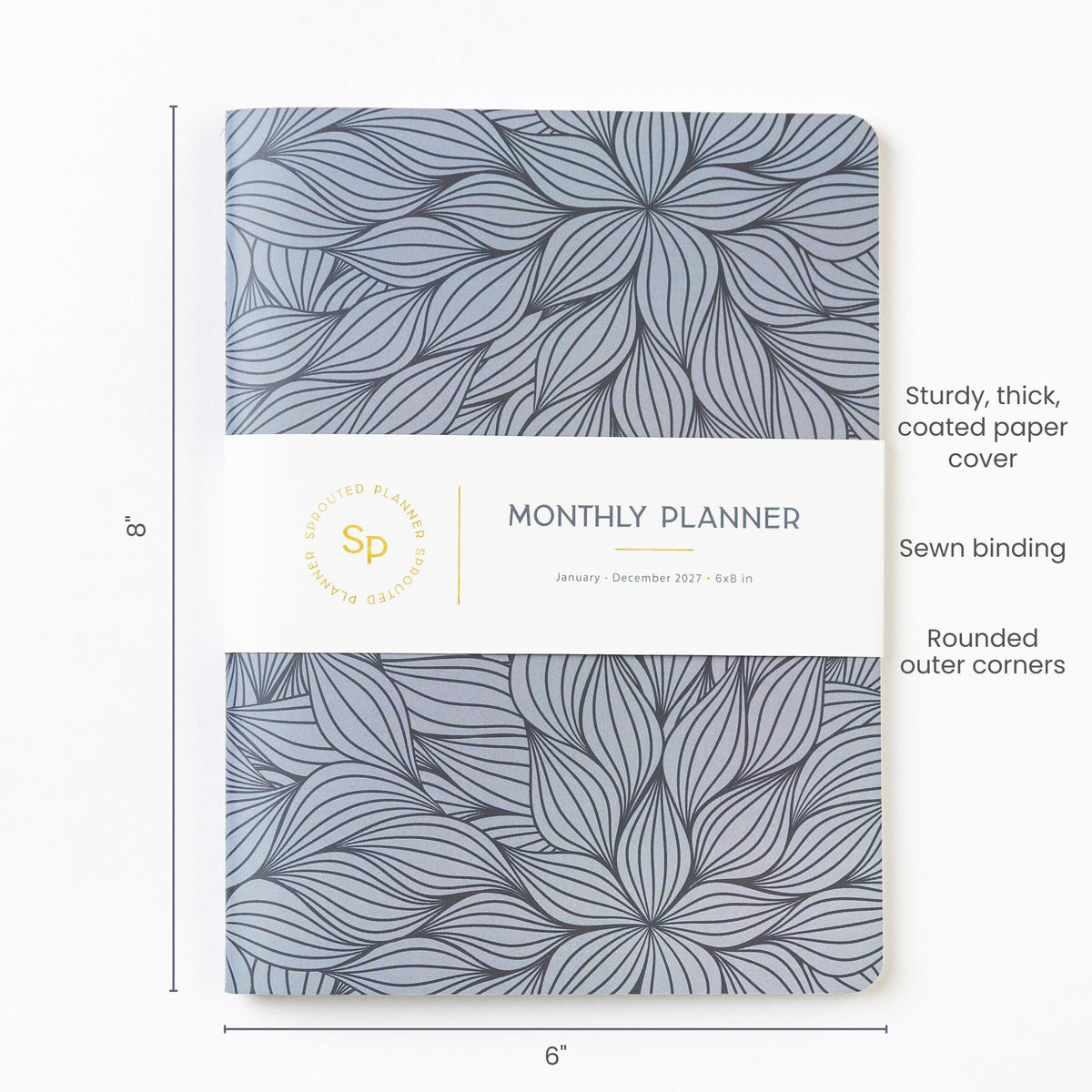 2027 Monthly Planner - Midnight Petals