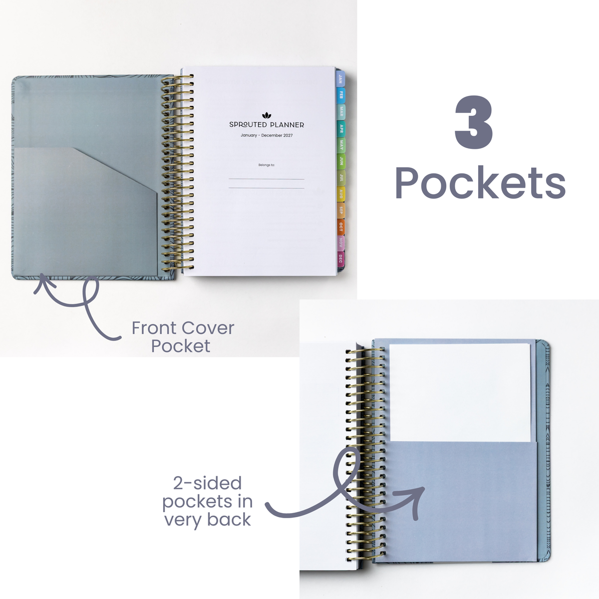 2027 Weekly Planner - Midnight Petals