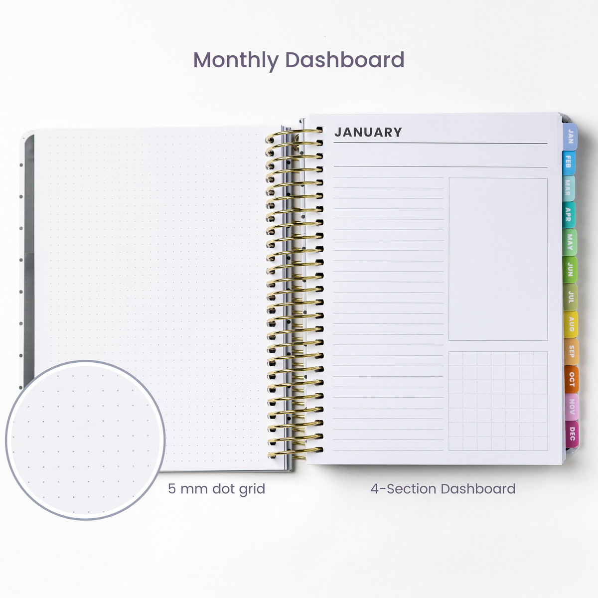 2027 Weekly Planner - Moonlit Dots