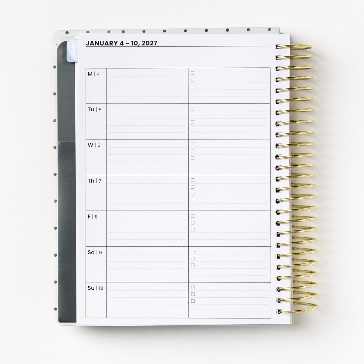 2027 Weekly Planner - Moonlit Dots