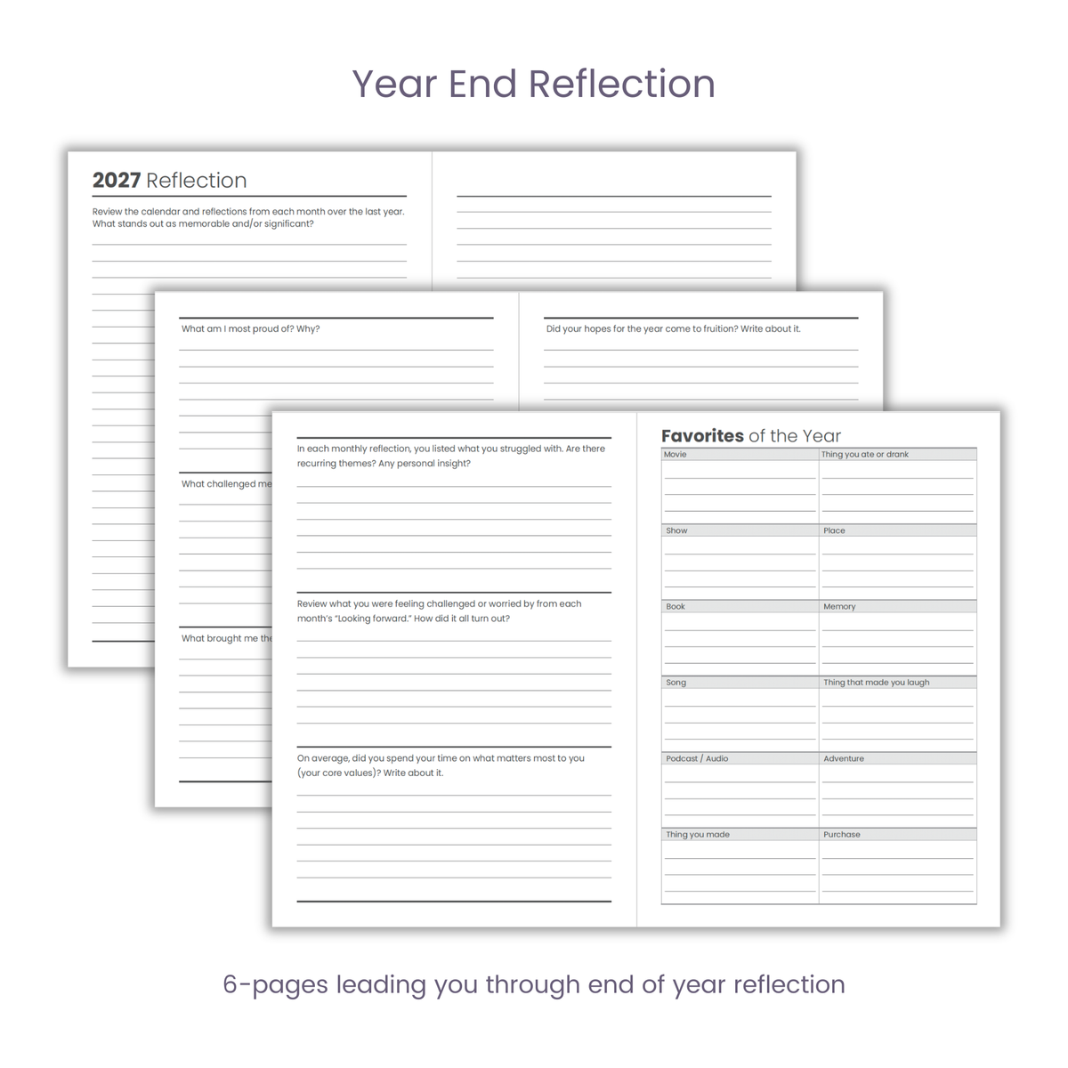 2027 Reflection Booklet - Moonlit Dots