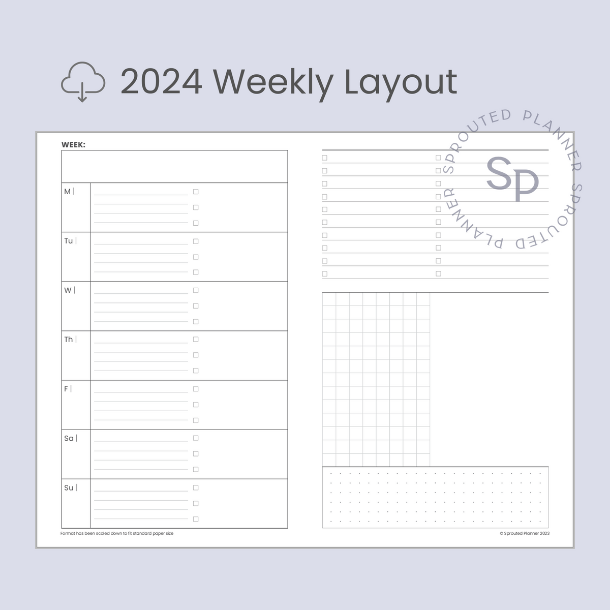 2024 Weekly Layout Printable