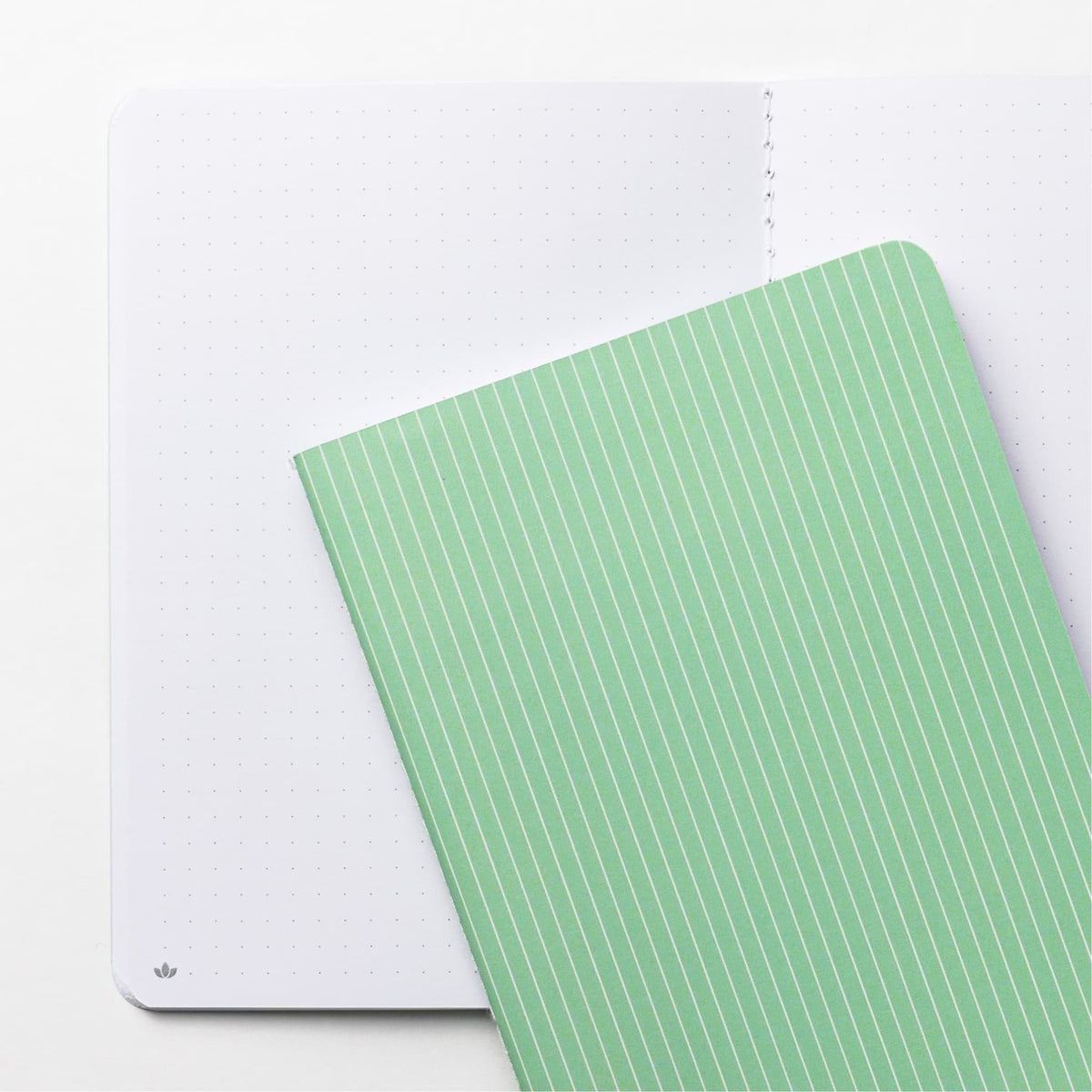 Mini Notebook - Celadon Pinstripe