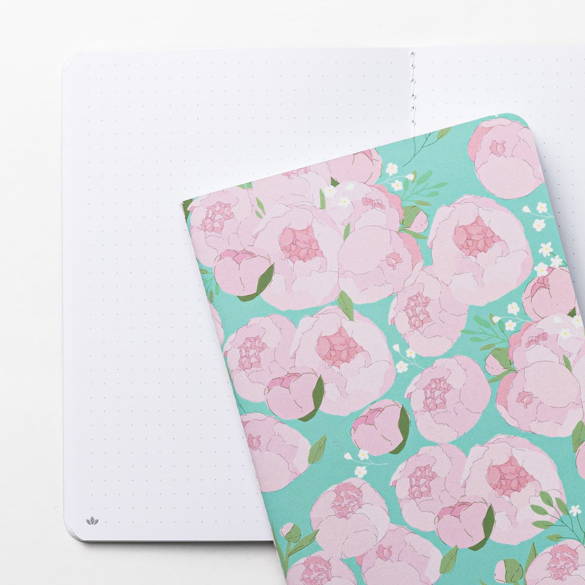 Mini Notebook - Pink Peonies