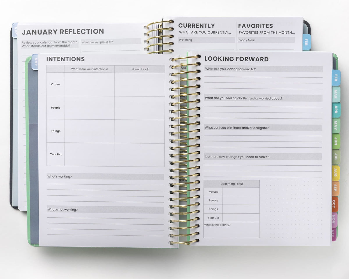 2025 Weekly Planner - Swanky Charcoal