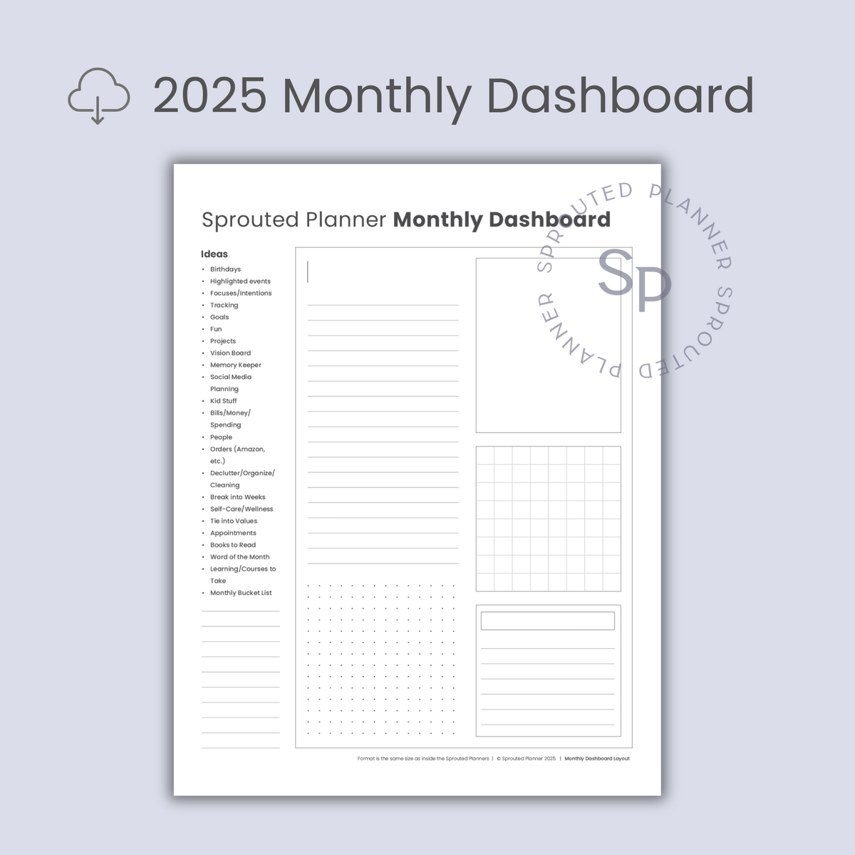 2025 Monthly Dashboard