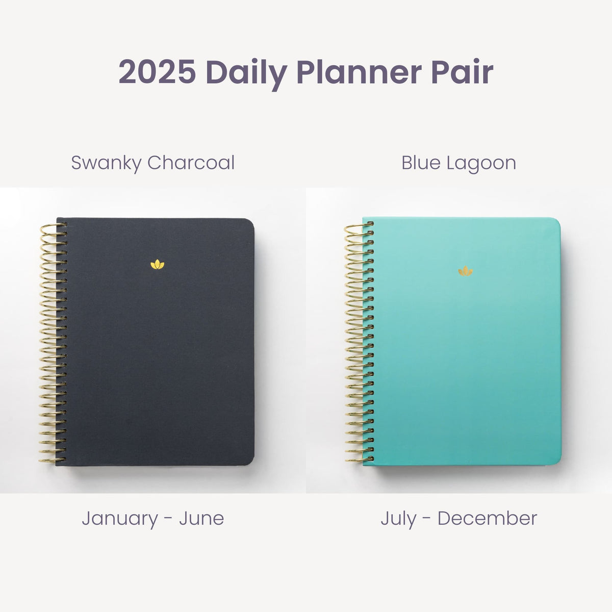 2025 Daily Planners - Swanky Charcoal Pairings