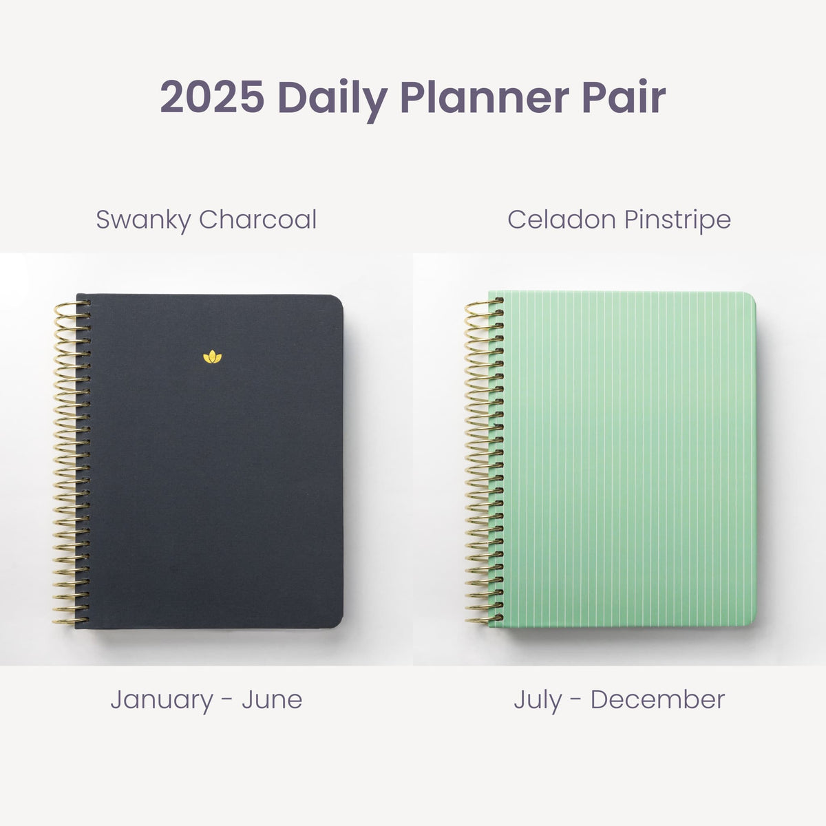 2025 Daily Planners - Swanky Charcoal Pairings