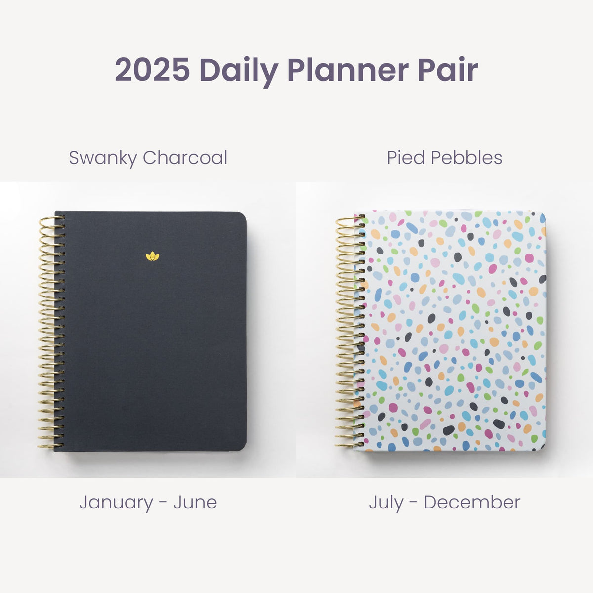 2025 Daily Planners - Swanky Charcoal Pairings