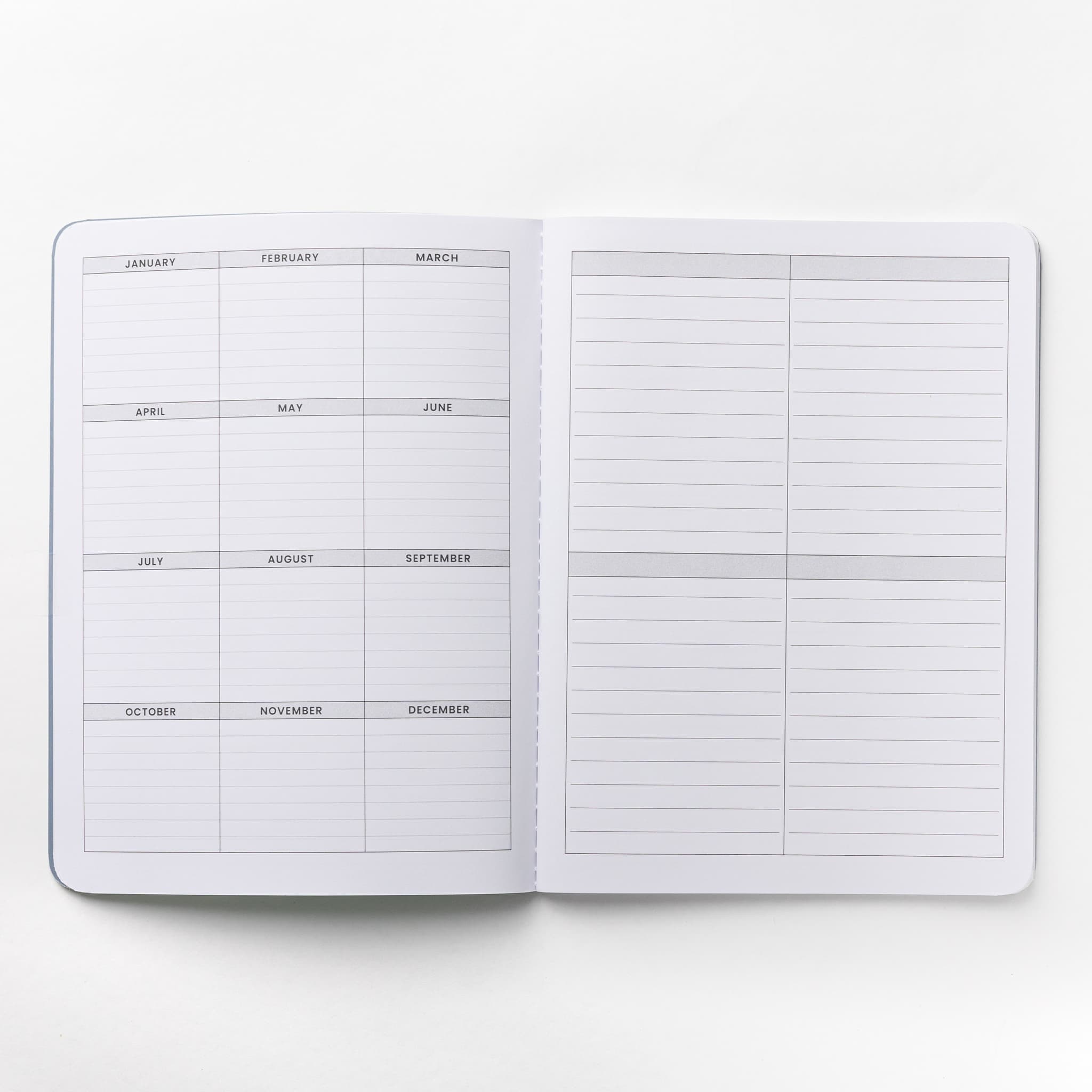 2025 Monthly Planner - Celadon Pinstripe - Sprouted Planner
