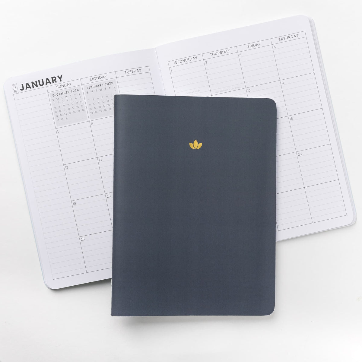 2025 Monthly Planner - Swanky Charcoal