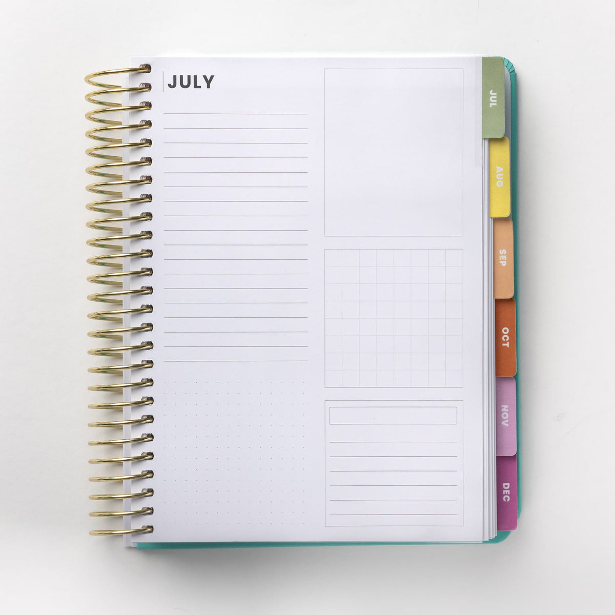 2025 Daily Planner - Pied Pebbles (July - December only)