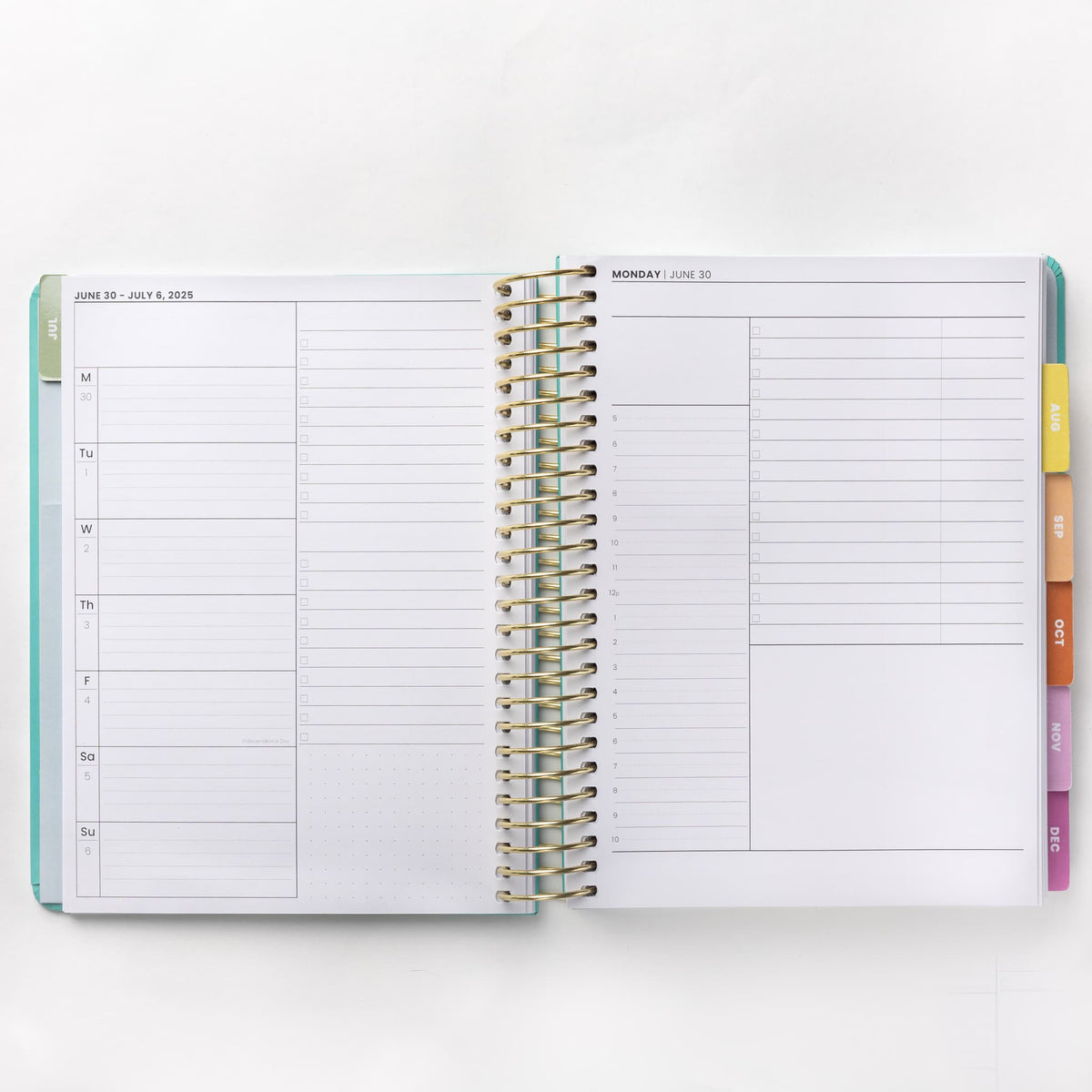 2025 Daily Planner - Pied Pebbles (July - December only)