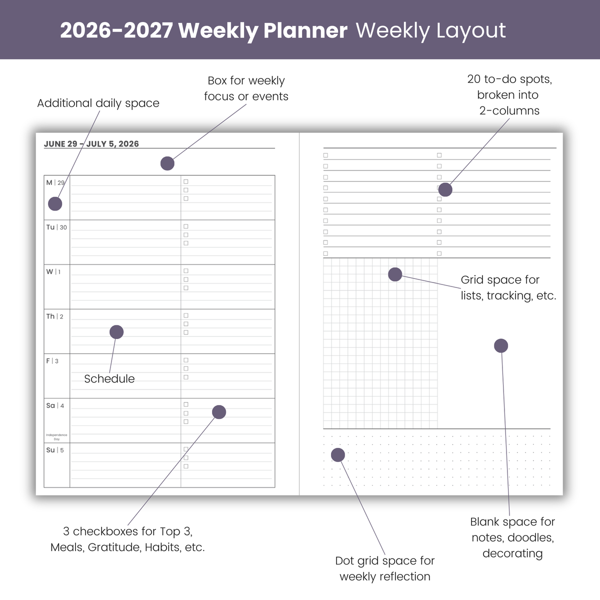 (PRE ORDER) 2026-2027 Weekly Planners