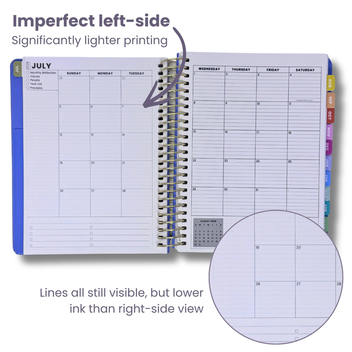 2026-2027 Weekly Planner - Sea Glass (linen) - IMPERFECT