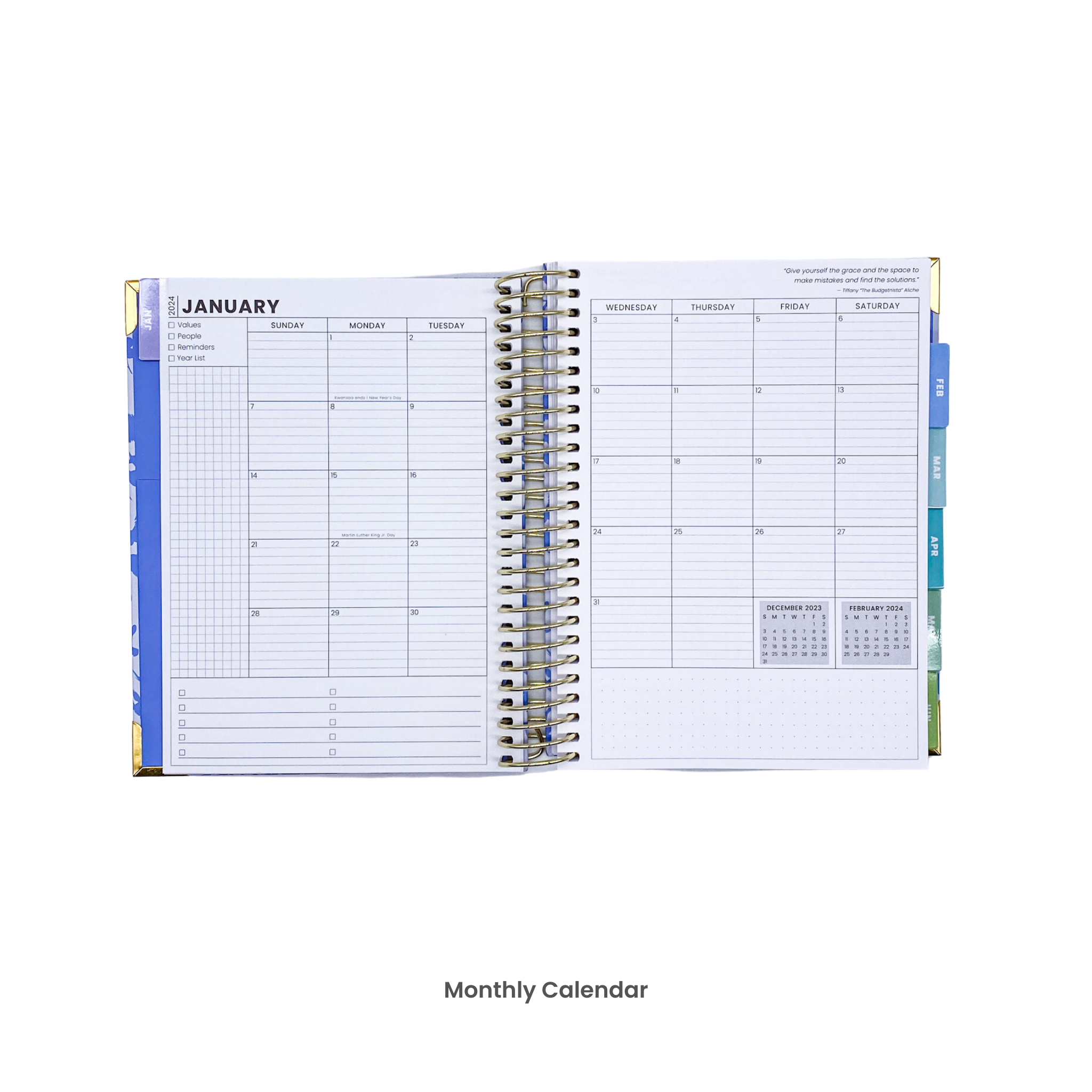 2024 Daily Planners - Mossy Pebbles - Sprouted Planner