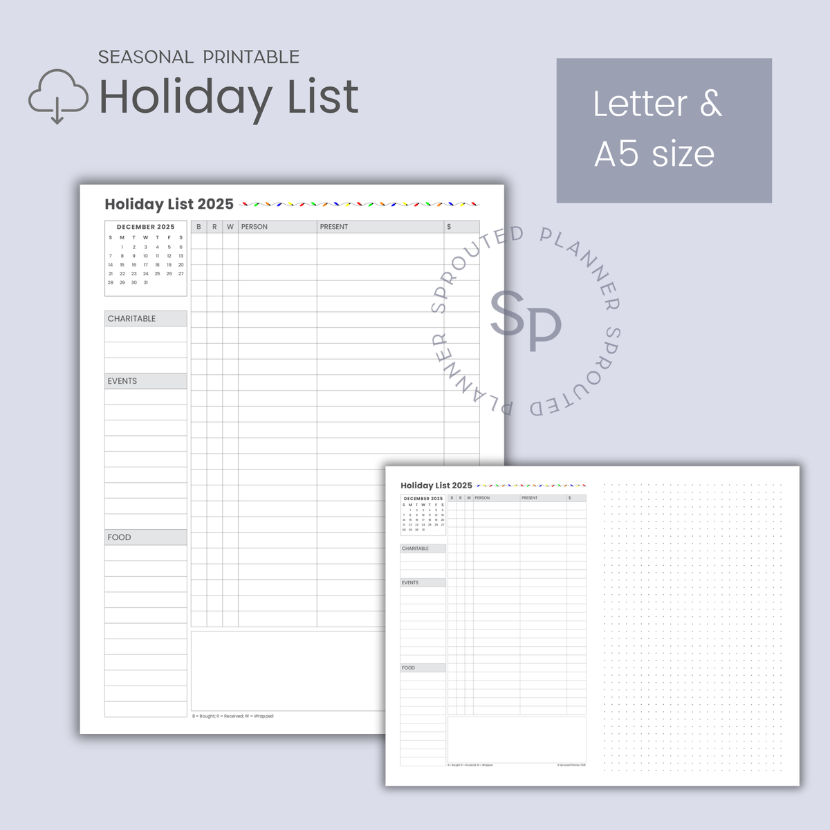 Holiday Gift List Tracker