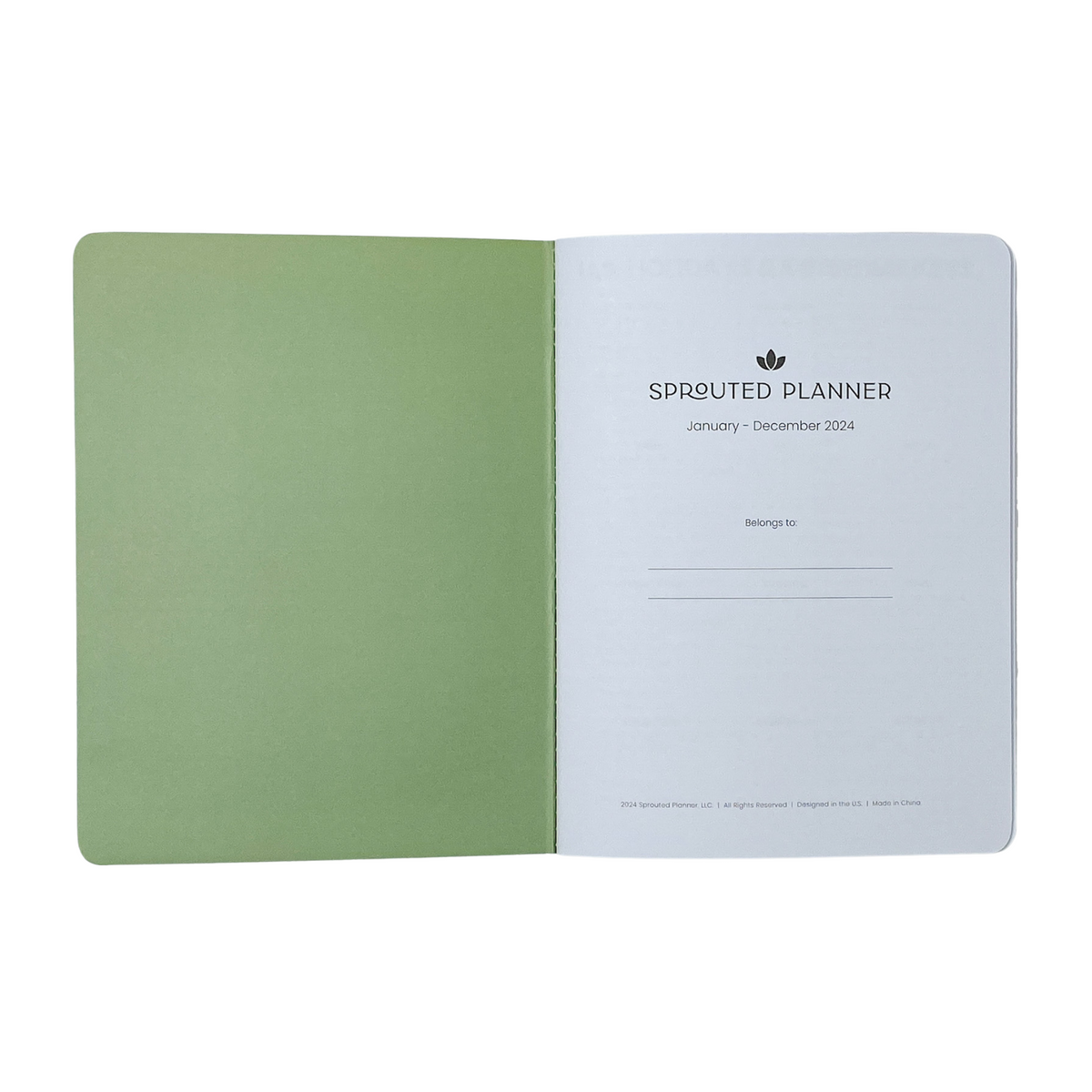 2024 Monthly Planner - Mossy Pebbles