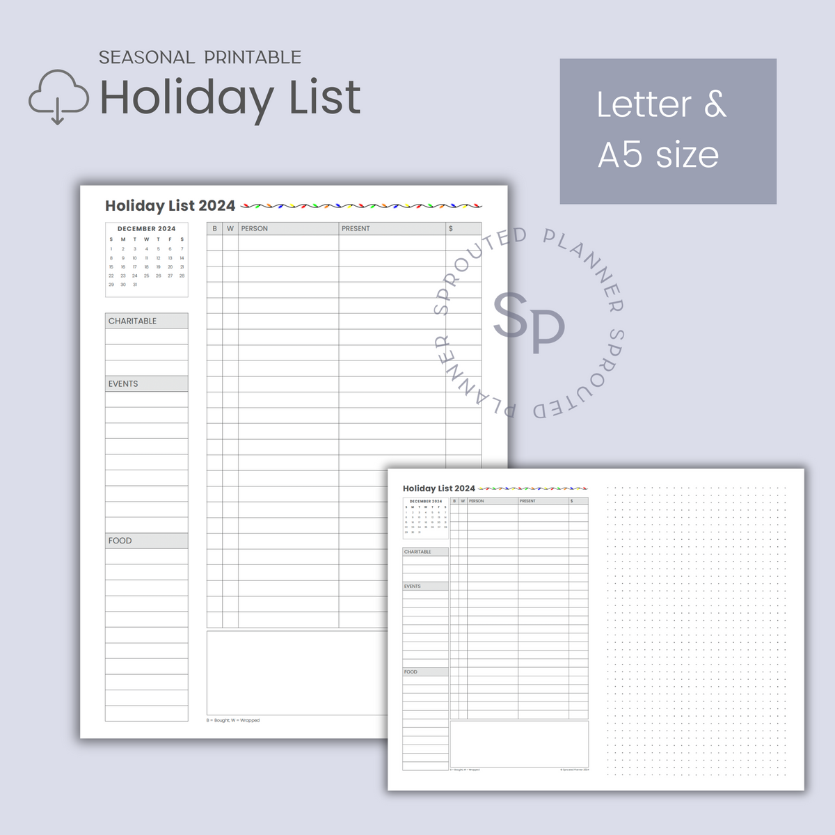 2024 Holiday List Printable