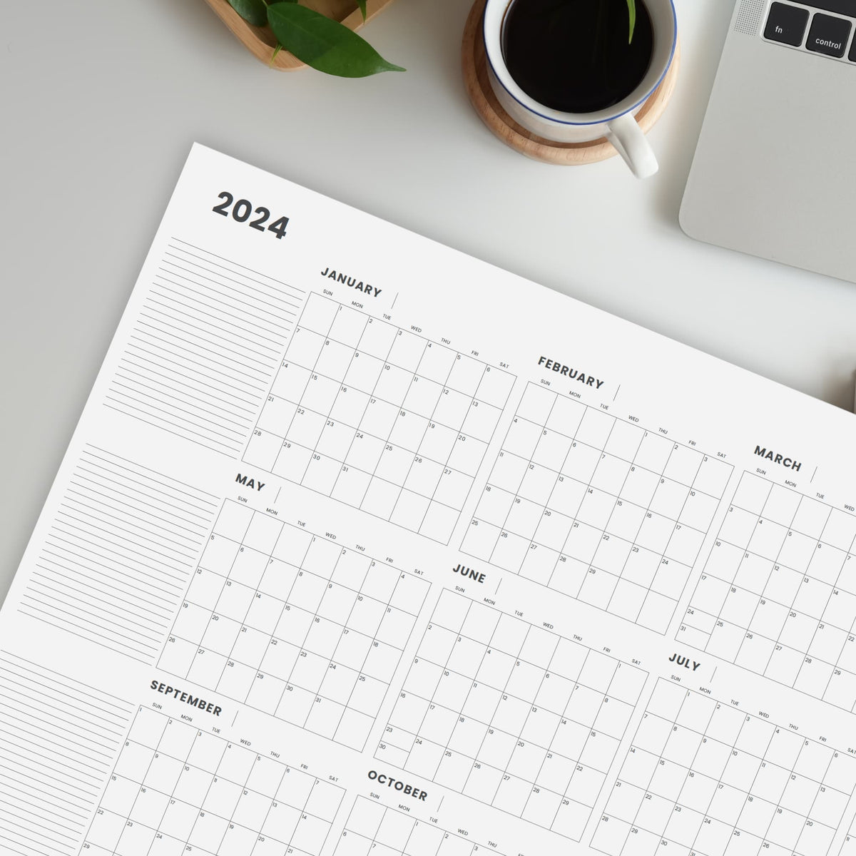 2024 Wall Calendar (Printable PDF) - Sprouted Planner 2024-wall-calendar-printable-pdf-sprouted-planner