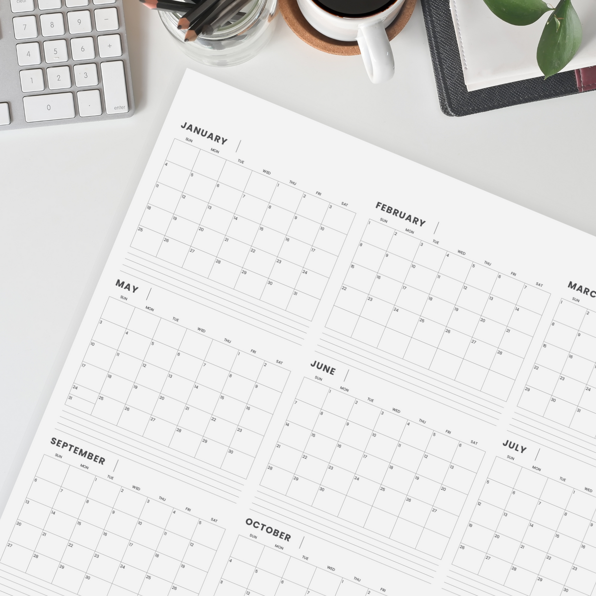 2026 Giant Wall Calendar (Printable PDF)
