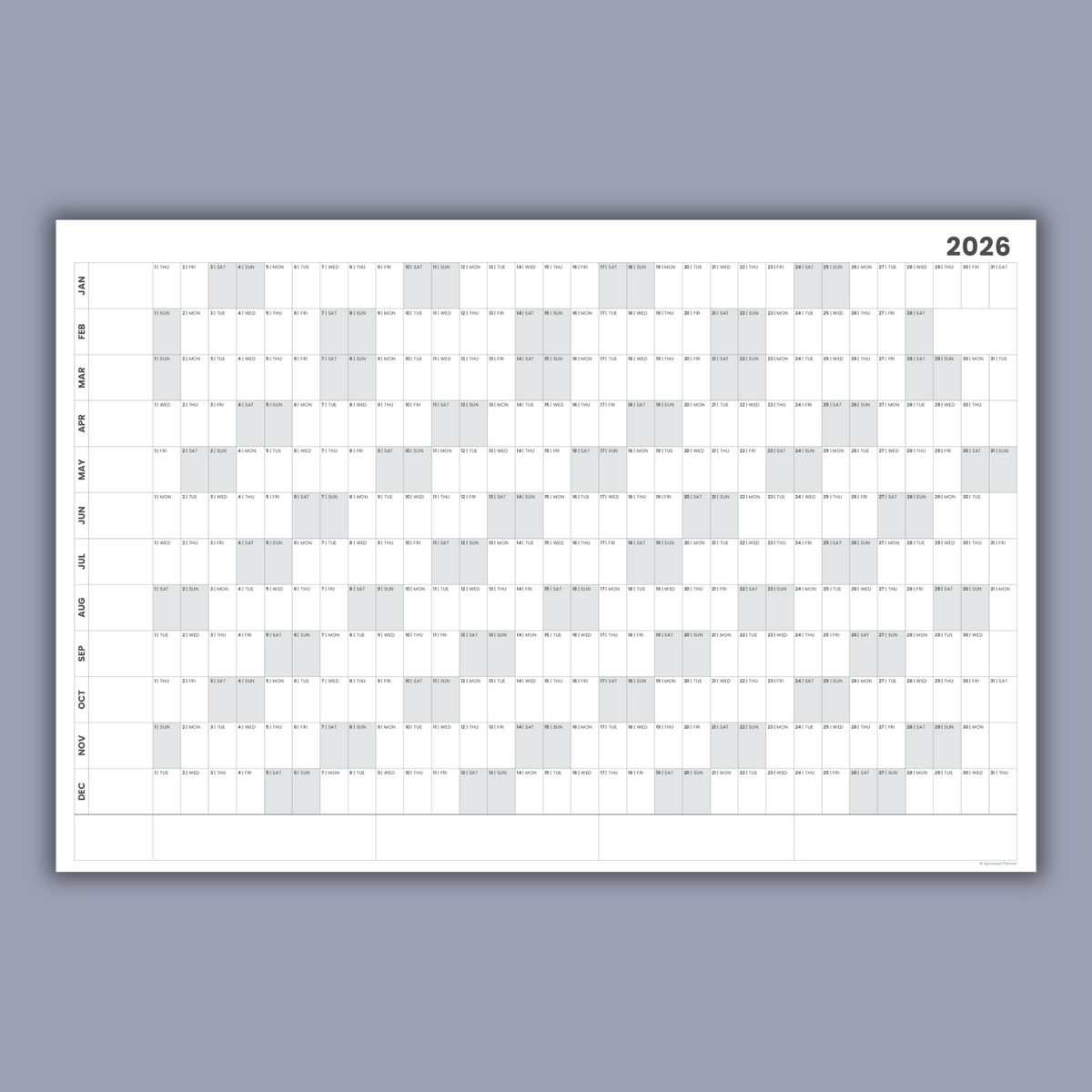 2026 Giant Wall Calendar (Printable PDF)