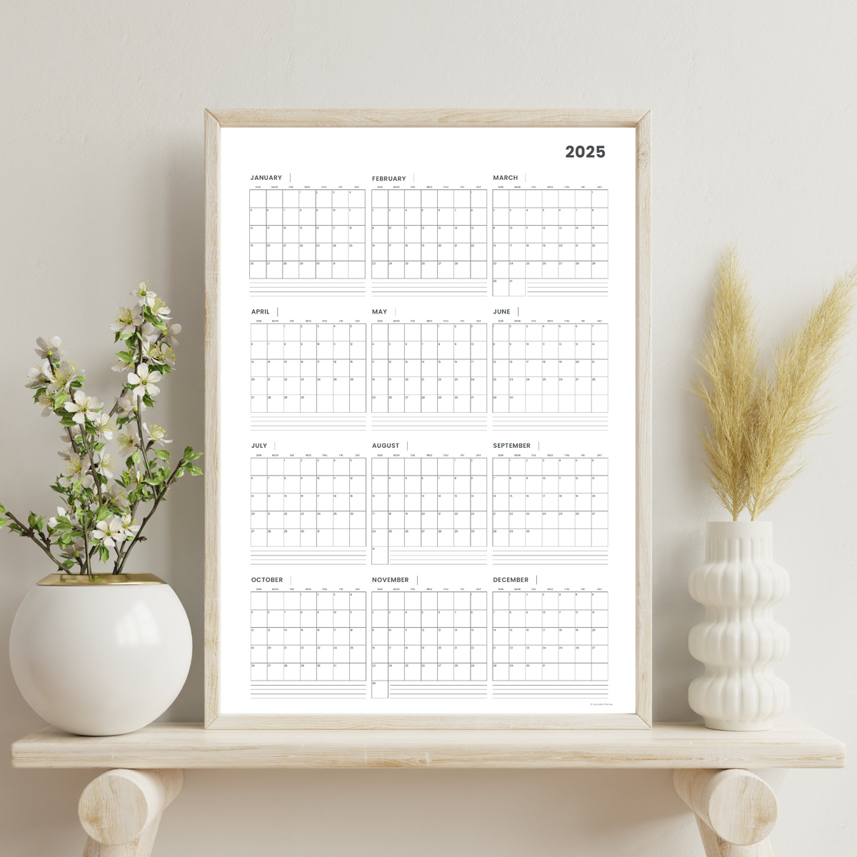 2025 Giant Wall Calendar (Printable PDF)