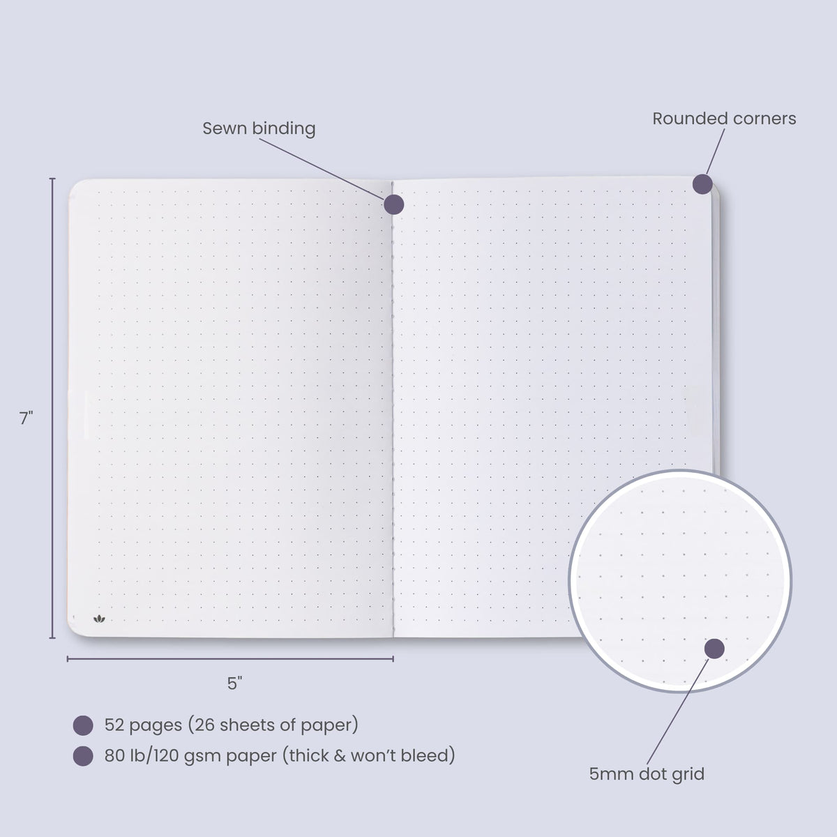 Mini Notebook - Moonlit Dots