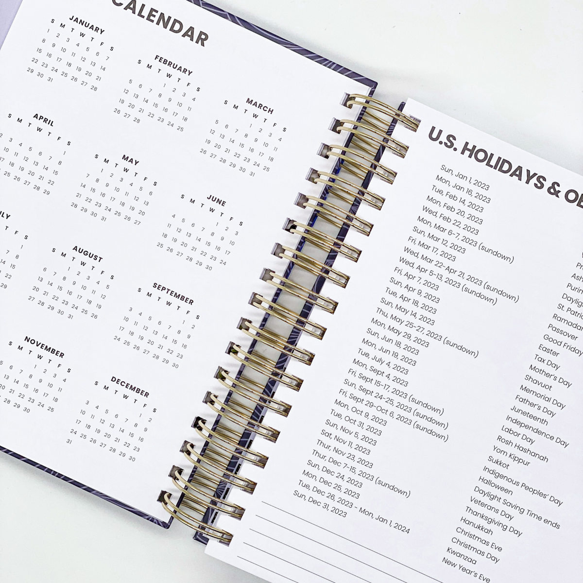 2023 Weekly Planner - Midnight Petals