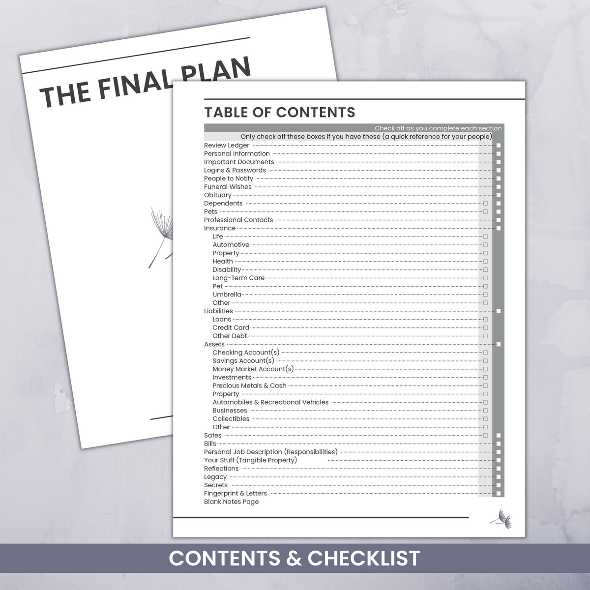 The Final Plan (Printable PDF)